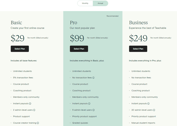 Bask Pro Business Pricing