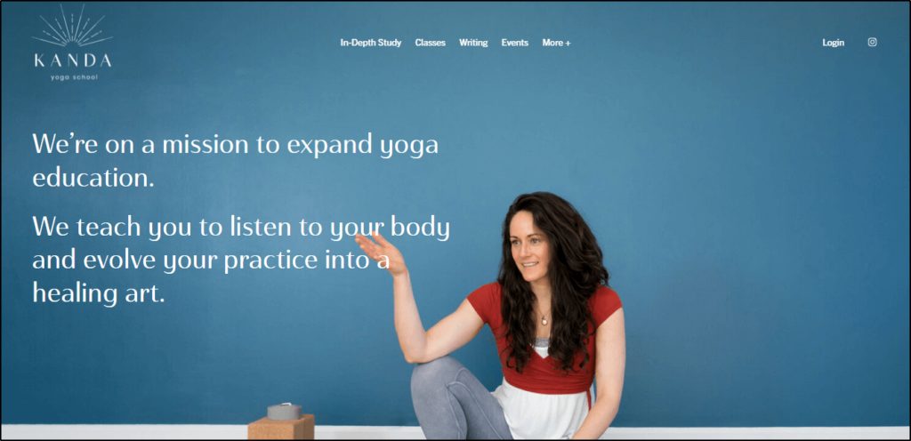 Kanda Yoga School membership site home page