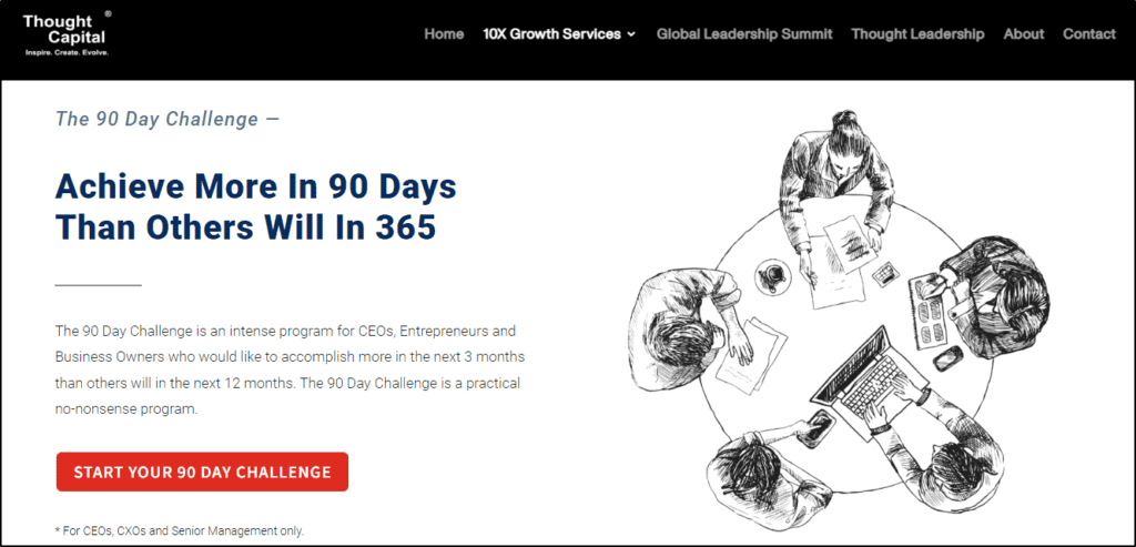 Thought Capital’s 90-day challenge: "Achieve more in 90 days than others will in 365"