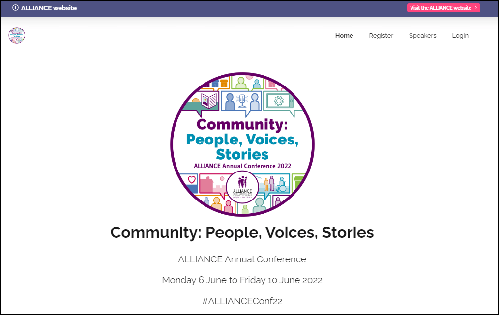 Alliance Annual Conference - "Community: People, Voices, Stories"