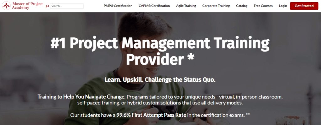 Master Of Project Academy home page - #1 Project Management Training Provider 