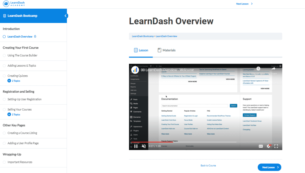 LearnDash Overview page