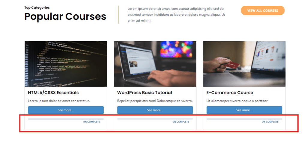 Course page selection for LearnDash