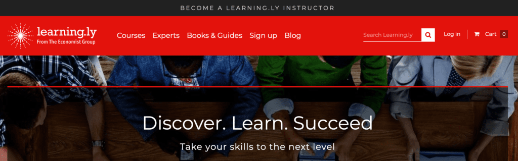 Learning.ly website - a Udemy alternative