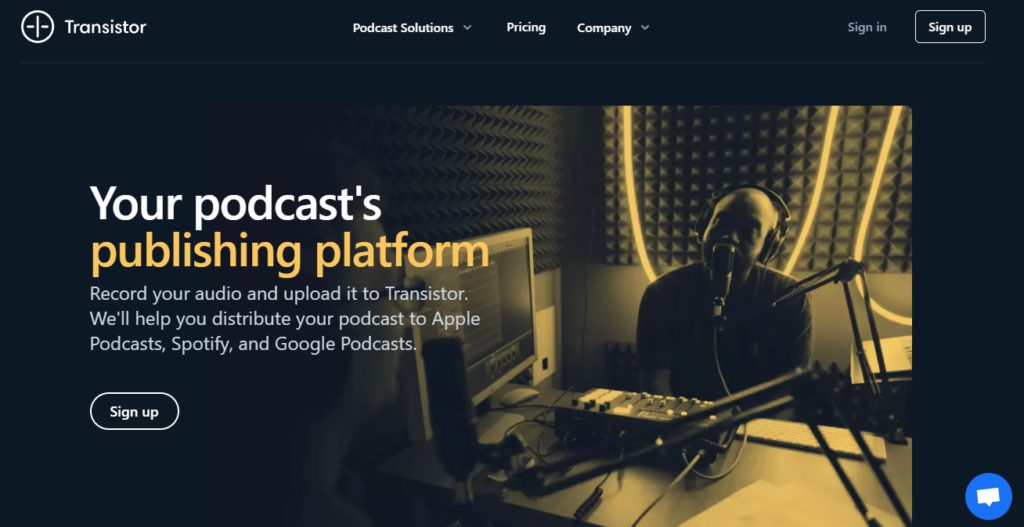Transistor, best podcast hosting platform option
